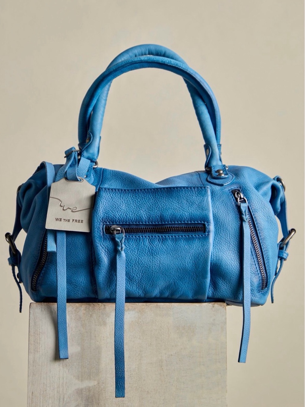 NWT Free People Baby Emerson bag in Santorini blue